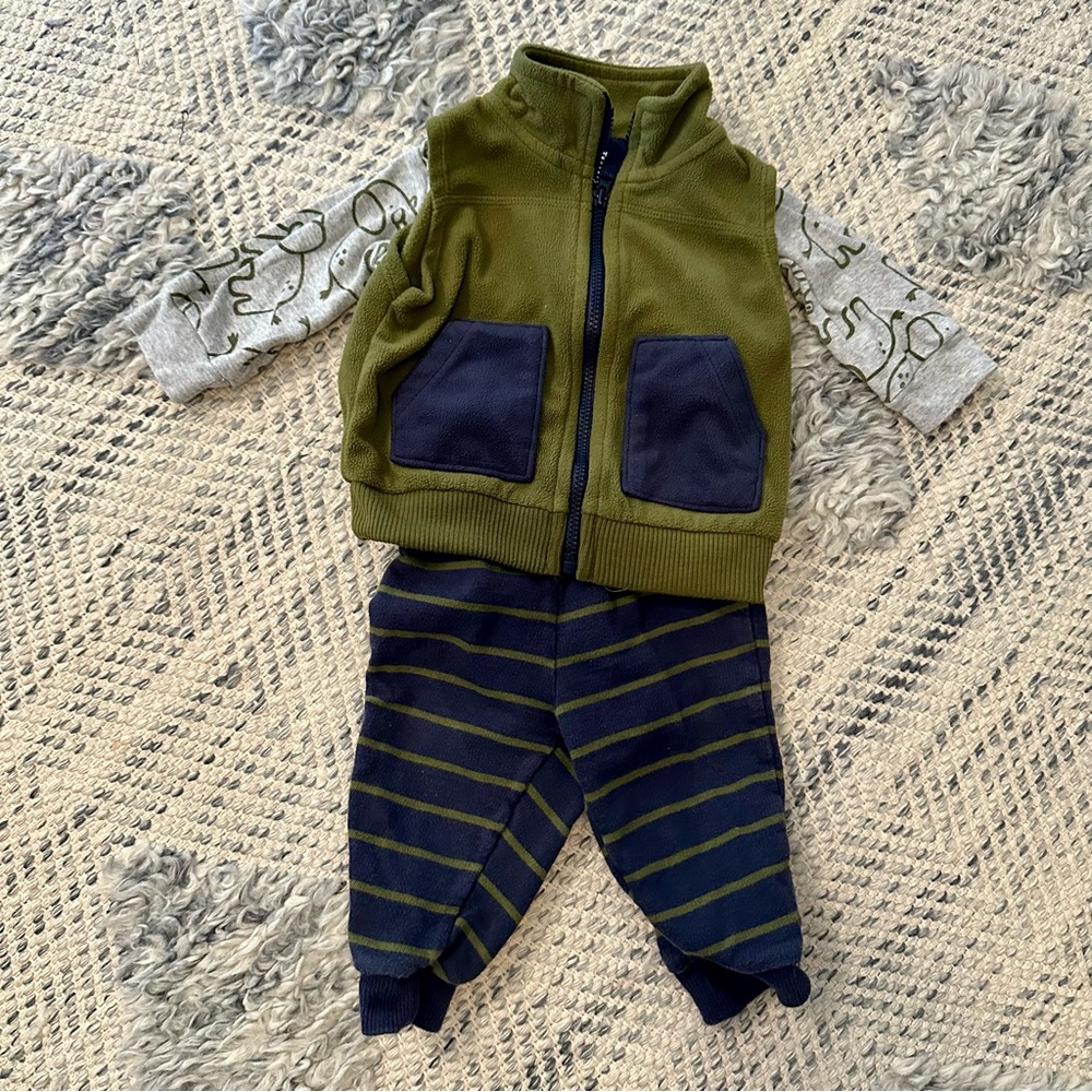 Carter’s Fleece Vest Set, Baby Boy, 3-6 months